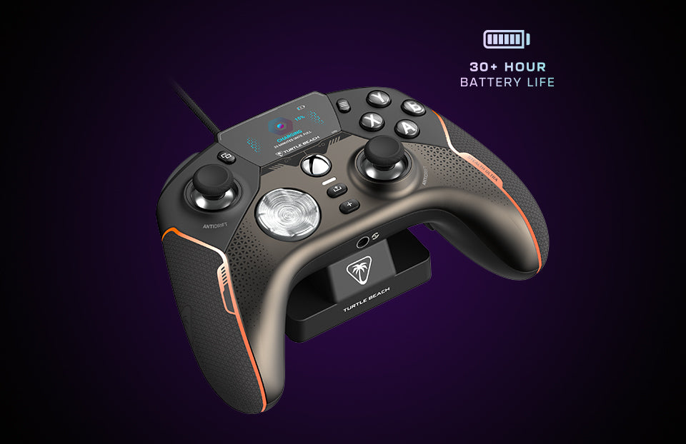 Our low-profile charge dock provides up to 30-hours of wireless usage, and fully recharges in just 2-hours using USB 3.0 high-speed charging.