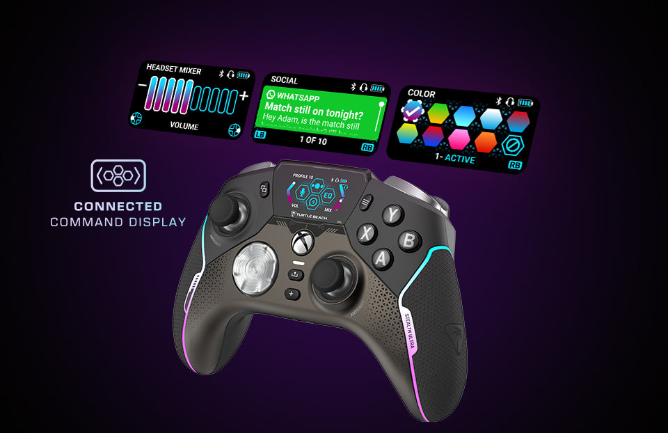 Command Display dashboard keeps you connected with social media notifications, and extensive settings adjustments available right on the dashboard.