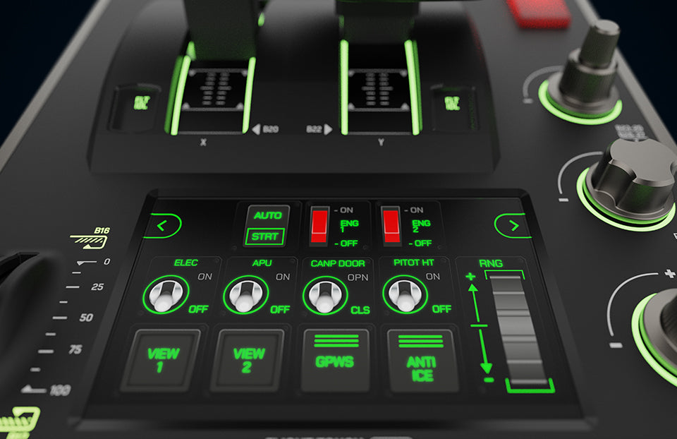 The world’s first Flight Touch Display combines real-time sim status indication with fully customizable input buttons