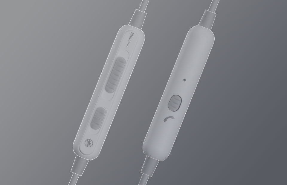 inline controller for easy access to mute and volume controls