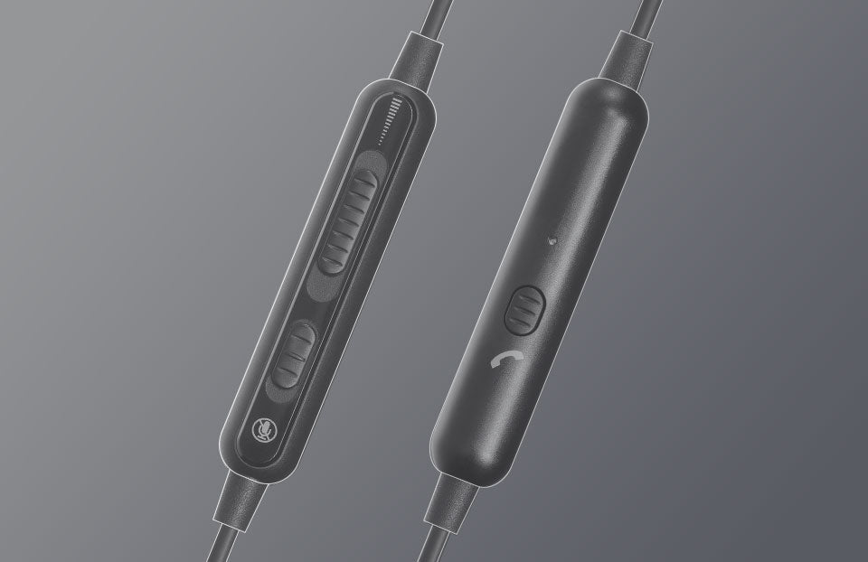 inline controller for easy access to mute and volume controls