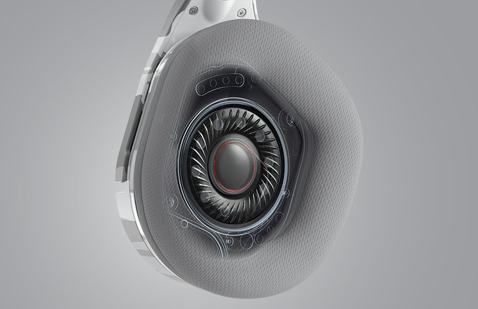 50mm speakers provide accurate, immersive audio.