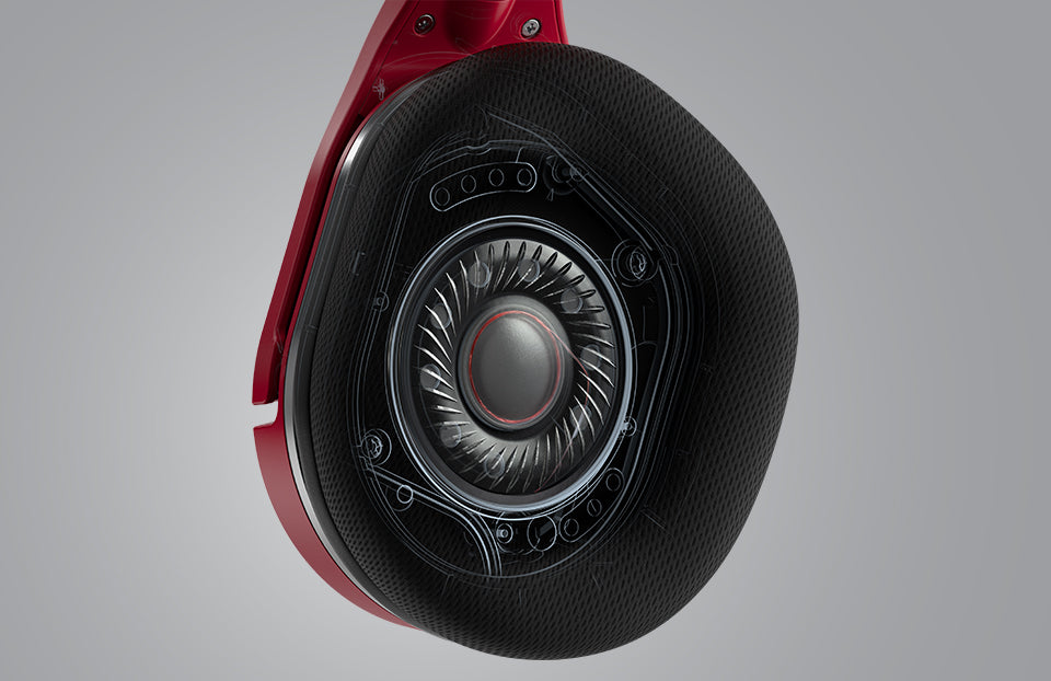 50mm speakers provide accurate, immersive audio.