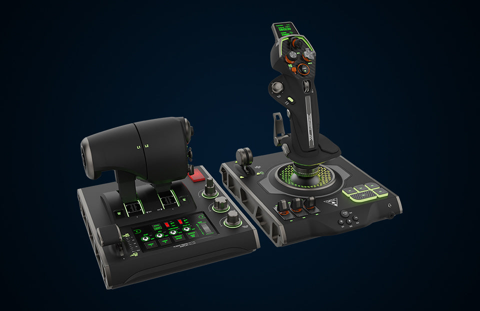 Flightdeck features a complete set of controls for precision dogfights in the air or navigating in six degrees of freedom in space.