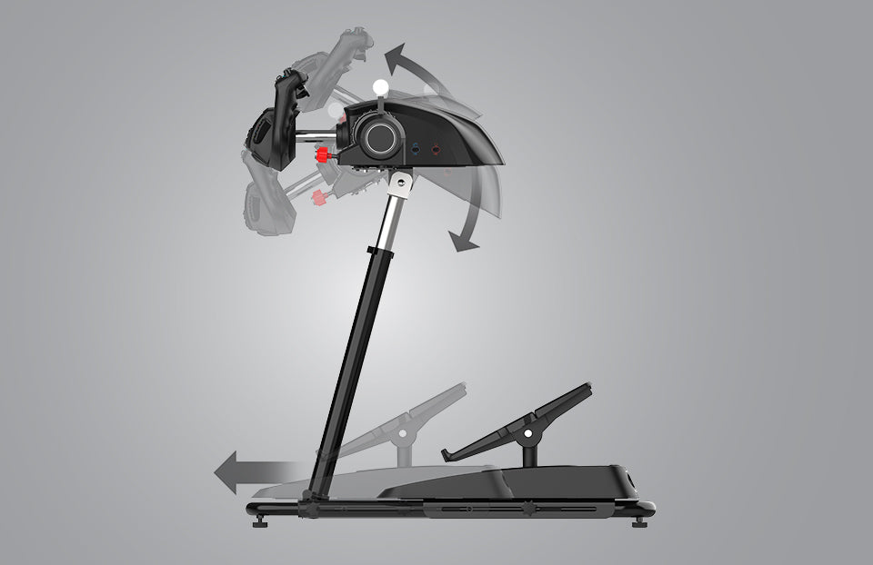 Utilizing quick-release clamps, the VelocityOne™ Stand allows for stepless height, angle, and length adjustments